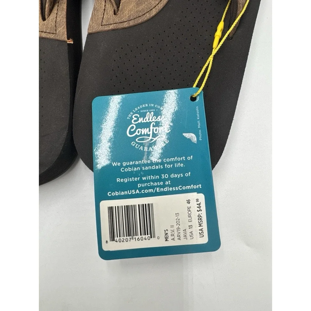 Cobian Men's ARV 2 Flip Flop Java Size 13 NWT